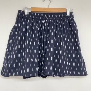 Madewell Blue Polka Dot Drawstring Waist Skirt Pull On Casual Mini Size Womens S